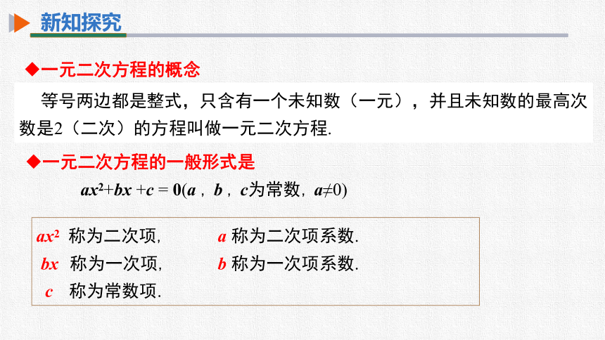 21.1一元二次方程 课件(共21张PPT)2022--2023学年人教版数学九年级上册