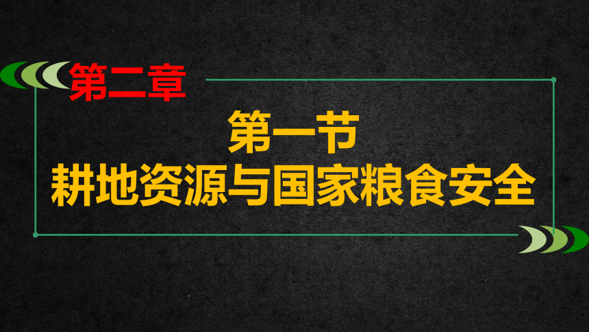 2.1耕地资源与国家粮食安全（共34张ppt）