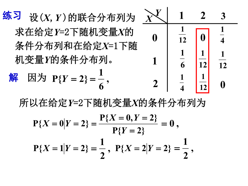 §3.5 条件分布(选讲) 课件(共16张PPT)- 《概率论与数理统计》同步教学（重庆大学版）