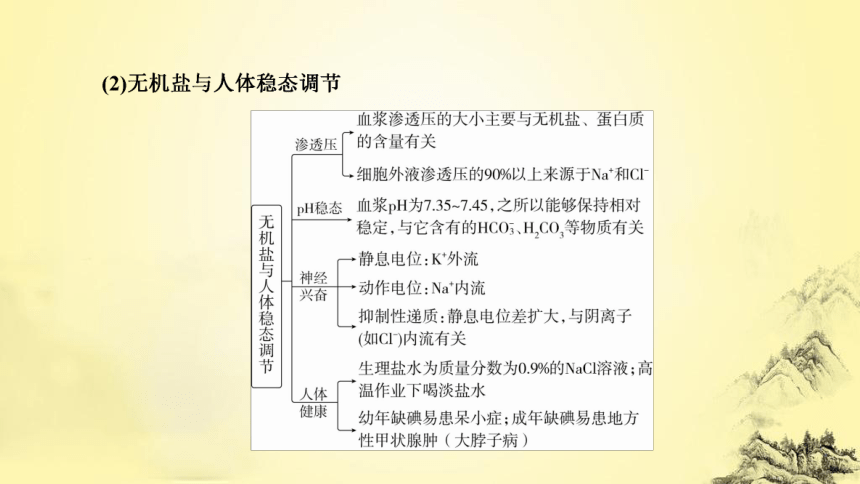 新人教生物二轮复习课件1 细胞的分子组成(共60张PPT)