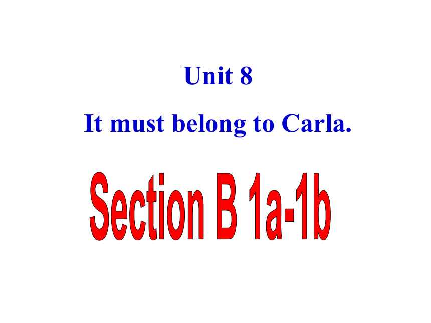 人教版九年级下册 Unit8 It must belong to Carla. SectionB 1a-1b 课件（38张PPT  无音频）