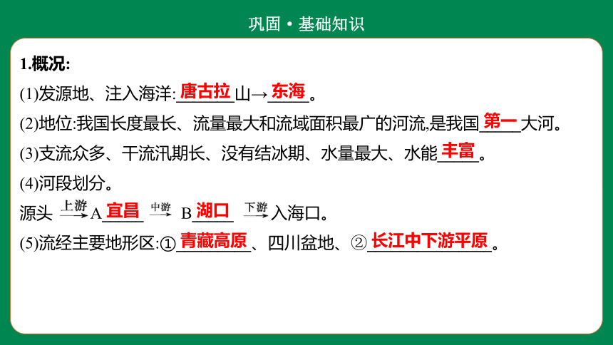 2022年初中地理考前二轮过考点 第十章    第三讲　河流和湖泊 课件（38页）