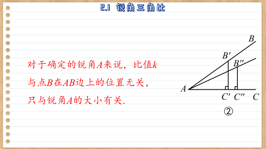 2.1  锐角三角比  初中数学九年级上册青岛版课件(共35张PPT)