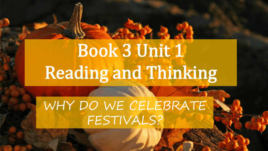人教版（2019）必修第三册Unit 1 Festivals and Celebrations  Reading and Thinking课件(共23张PPT)