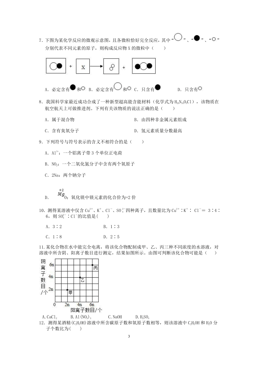 【备考2023】浙教版科学“冲刺重高”压轴训练（二十三）：化学基础（含解析）