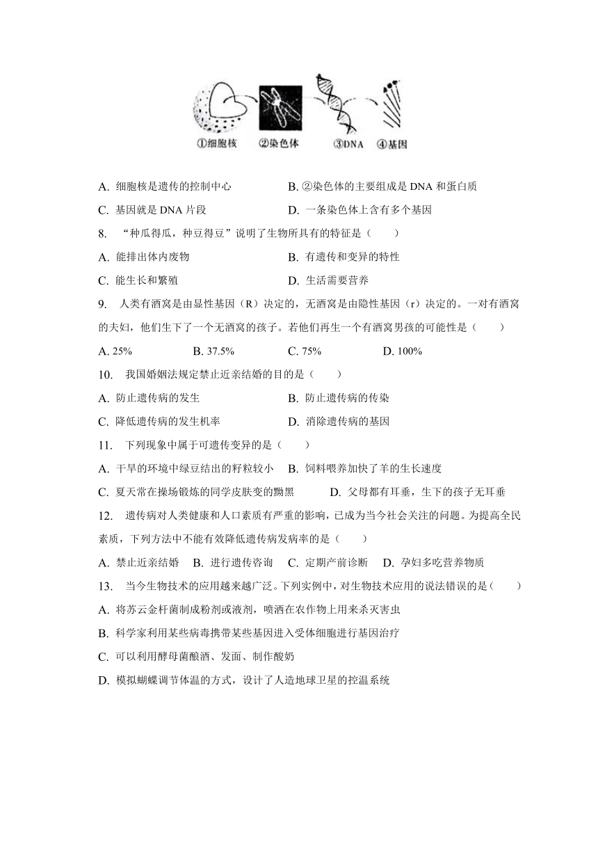 2022-2023学年安徽省天长市教育集团八年级（下）质检生物试卷（含解析）