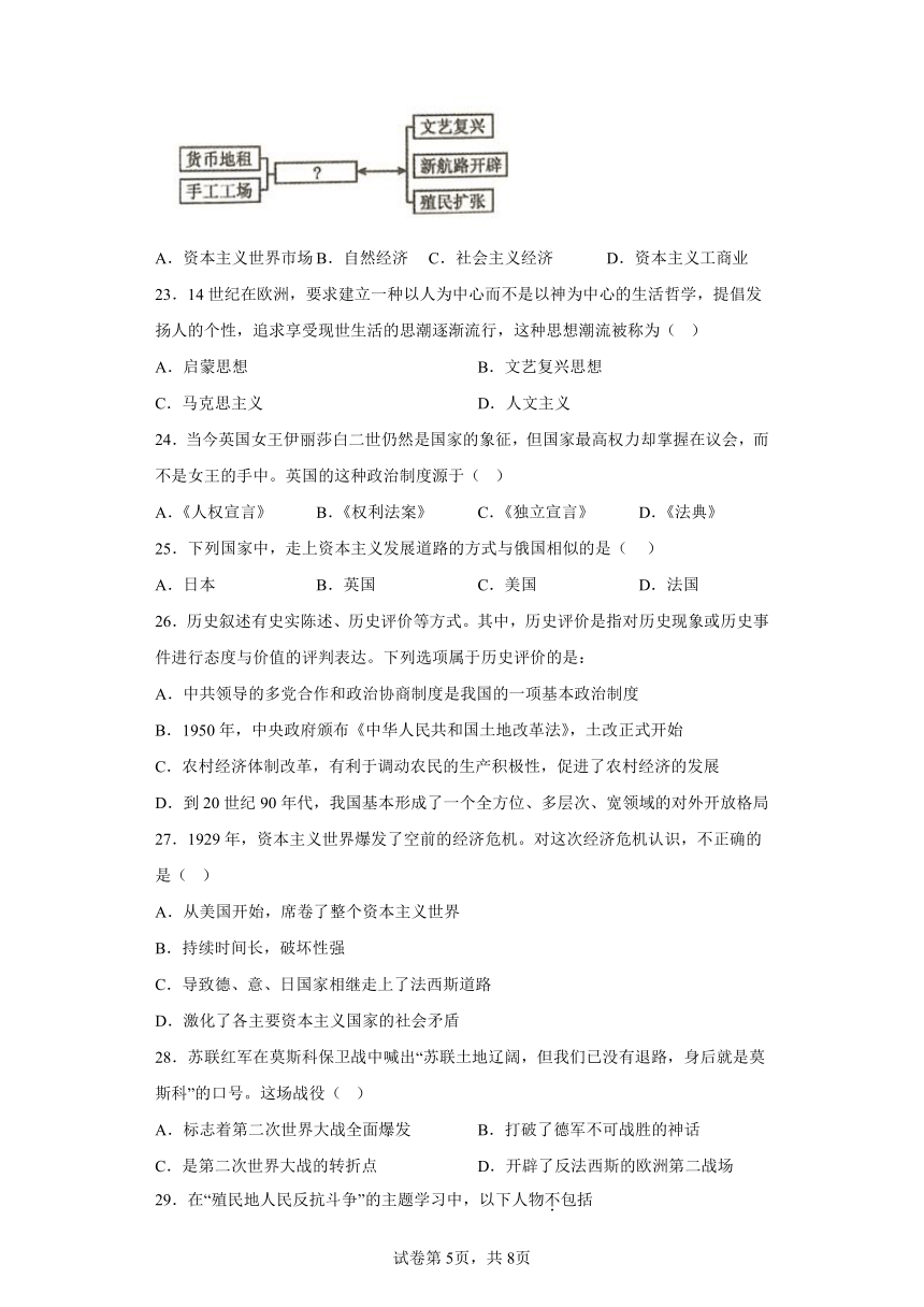 2023广东省初中学业水平考试历史仿真卷(六）（含解析）