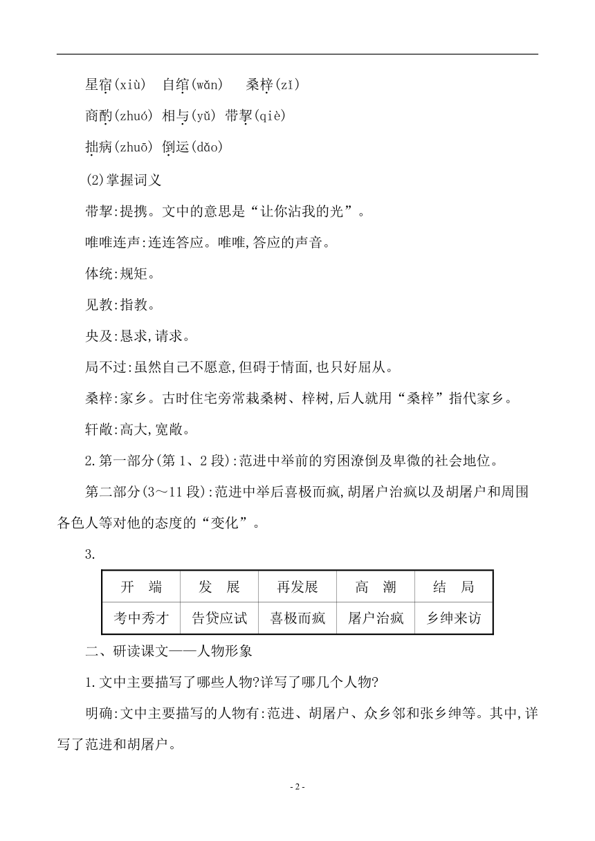 2021-2022学年部编版语文九年级上册第六单元 22 范 进 中 举