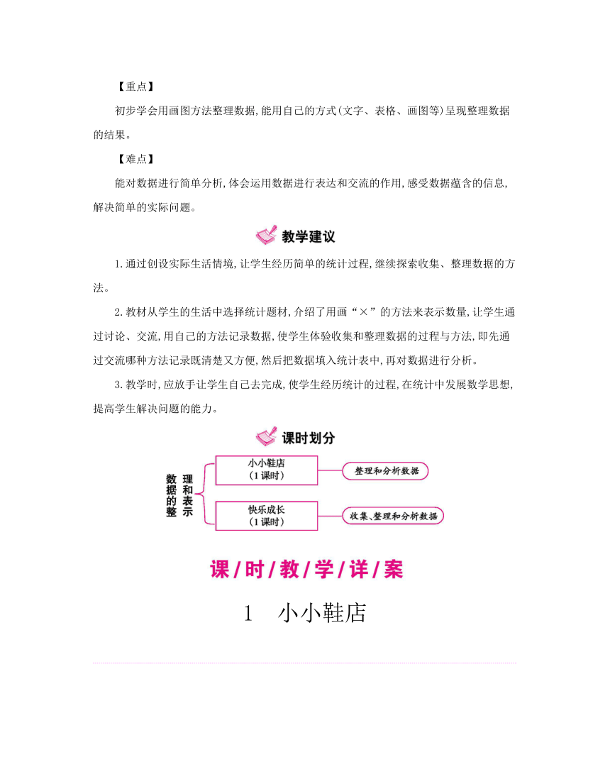 北师大版数学三年级下册 第7单元 数据的整理和表示 单元整体备课教案