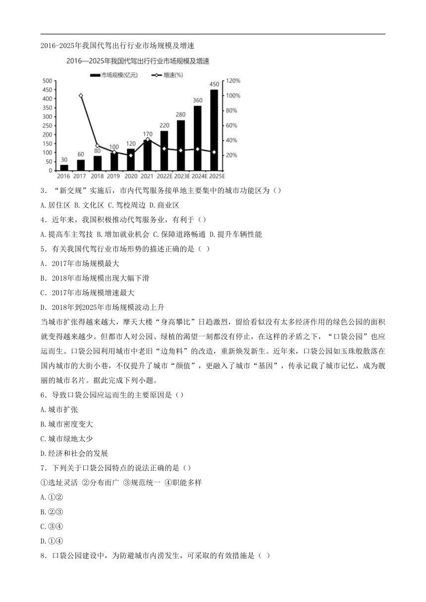 2023届黑龙江省大庆市重点中学高三下学期4月第二次模拟考试文科综合试卷（解析版）