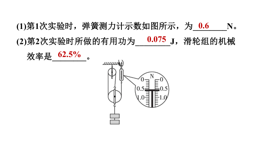 9.6测滑轮组的机械效率  习题课件2021-2022学年度北师大版物理八年级下册(共22张PPT)