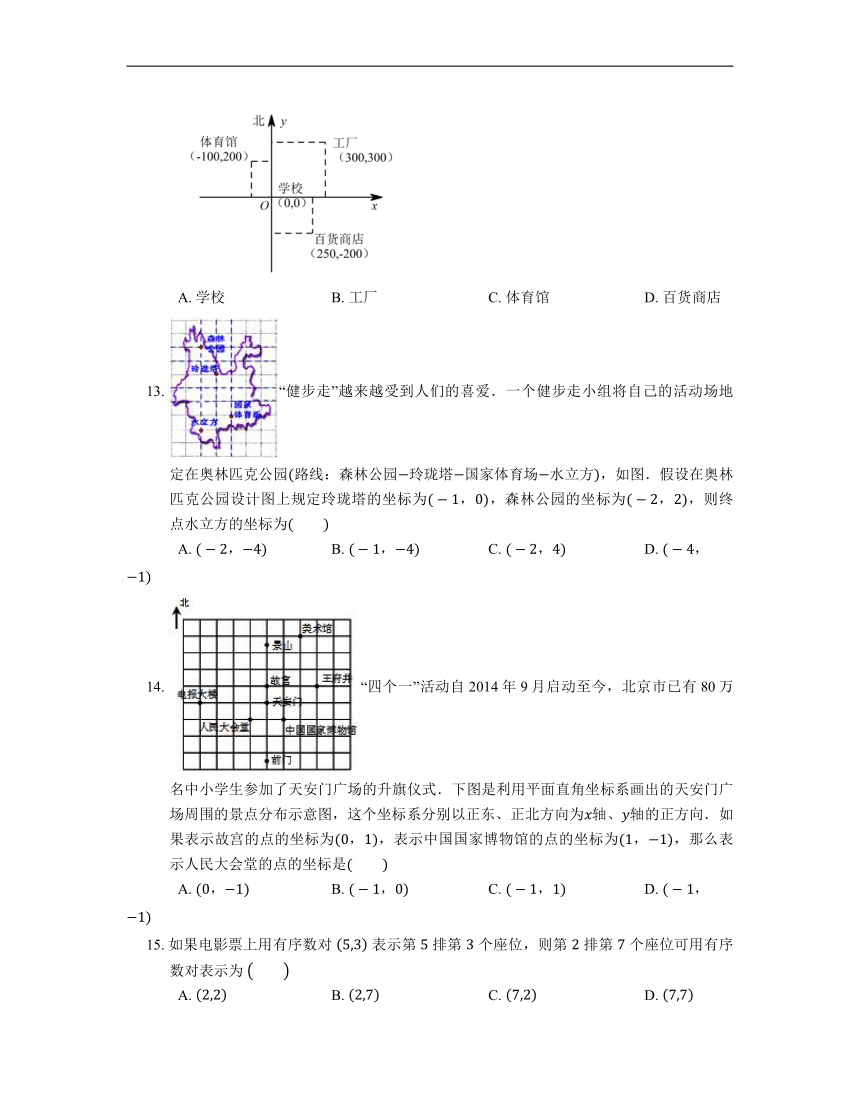 2022-2023学年北师大版八年级数学上册3.1 确定位置同步练习（含答案）