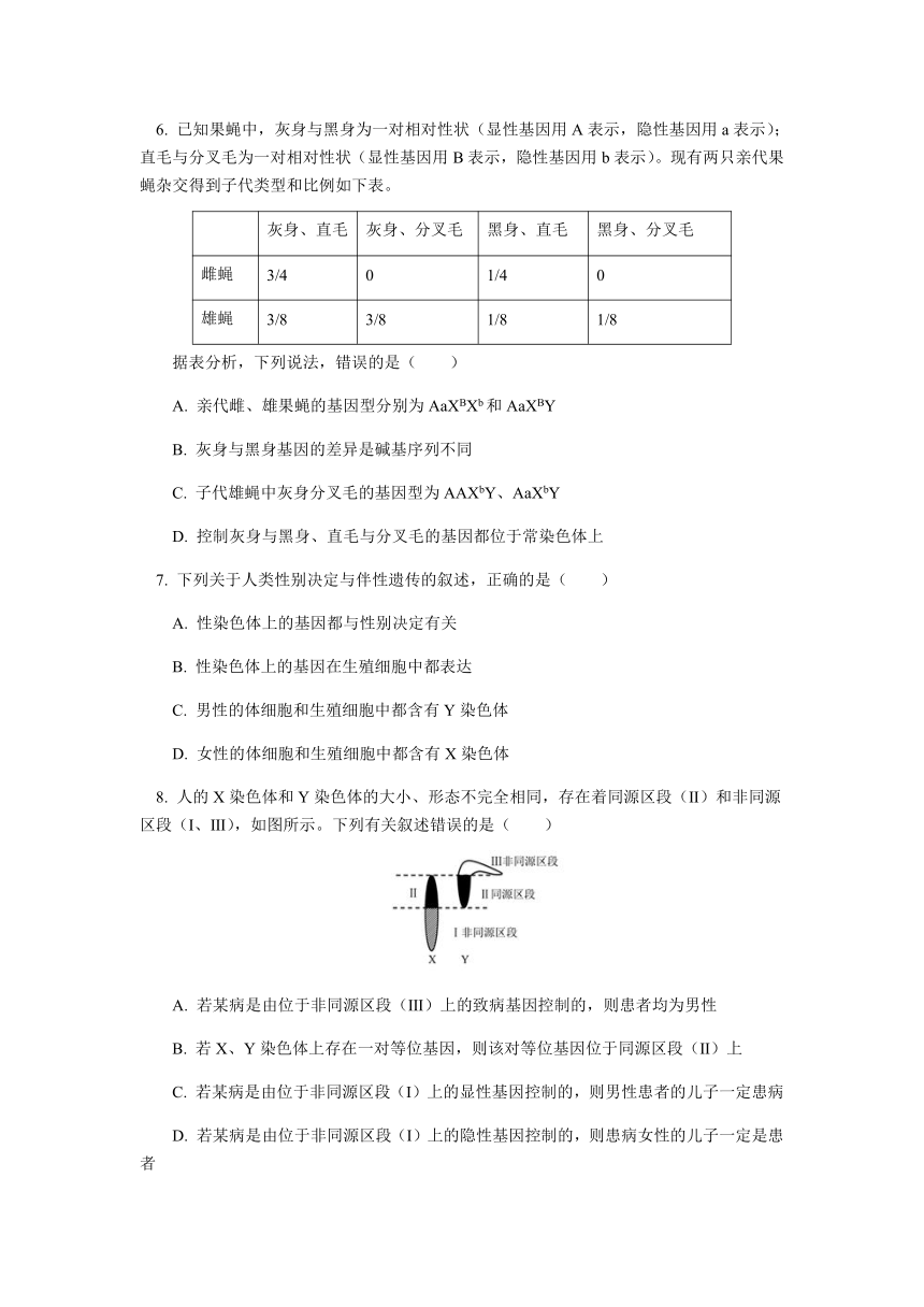 北京101中学2020-2021学年高一下学期期中考试生物试题（等级班）（Word版含答案）