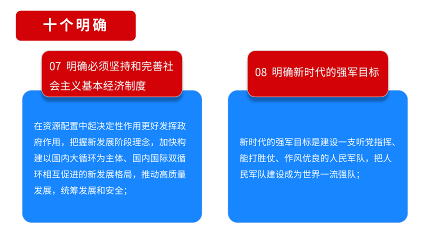 高中党建主题班会----新时代中国社会主义思想十个明确和十四个坚持班会 课件(共21张PPT)