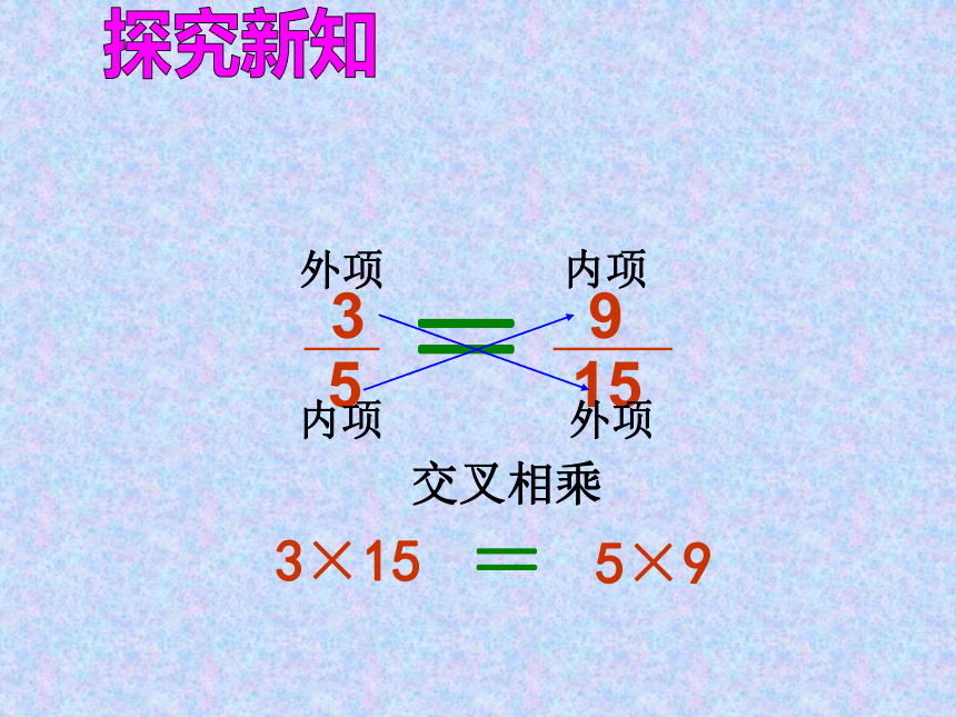 六年级上册数学课件-2.4 比例的基本性质 冀教版 (共20张PPT)