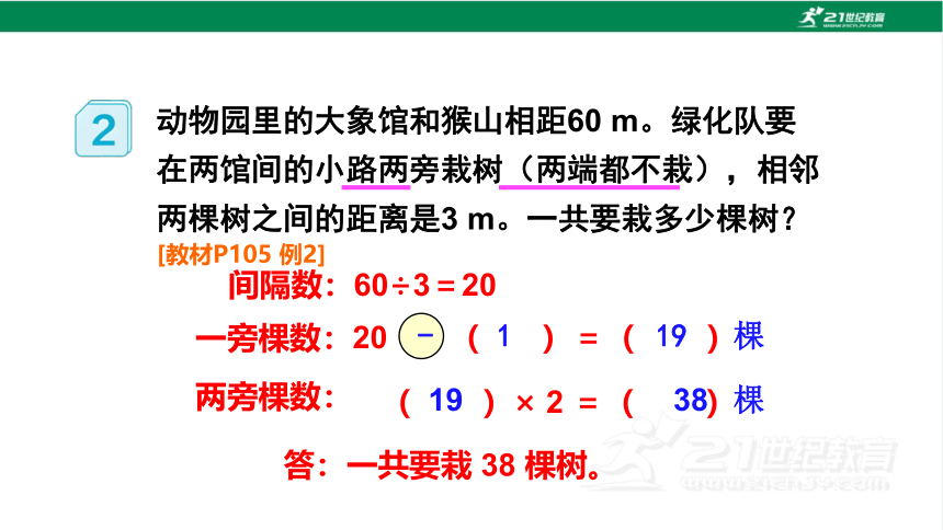 新人教版数学五年级上册7.2.植树问题（2）课件(20张PPT)