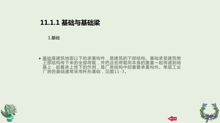 第11章 单层工业厂房 课件(共19张PPT)《建筑识图与构造》同步教学（机械工业出版社）