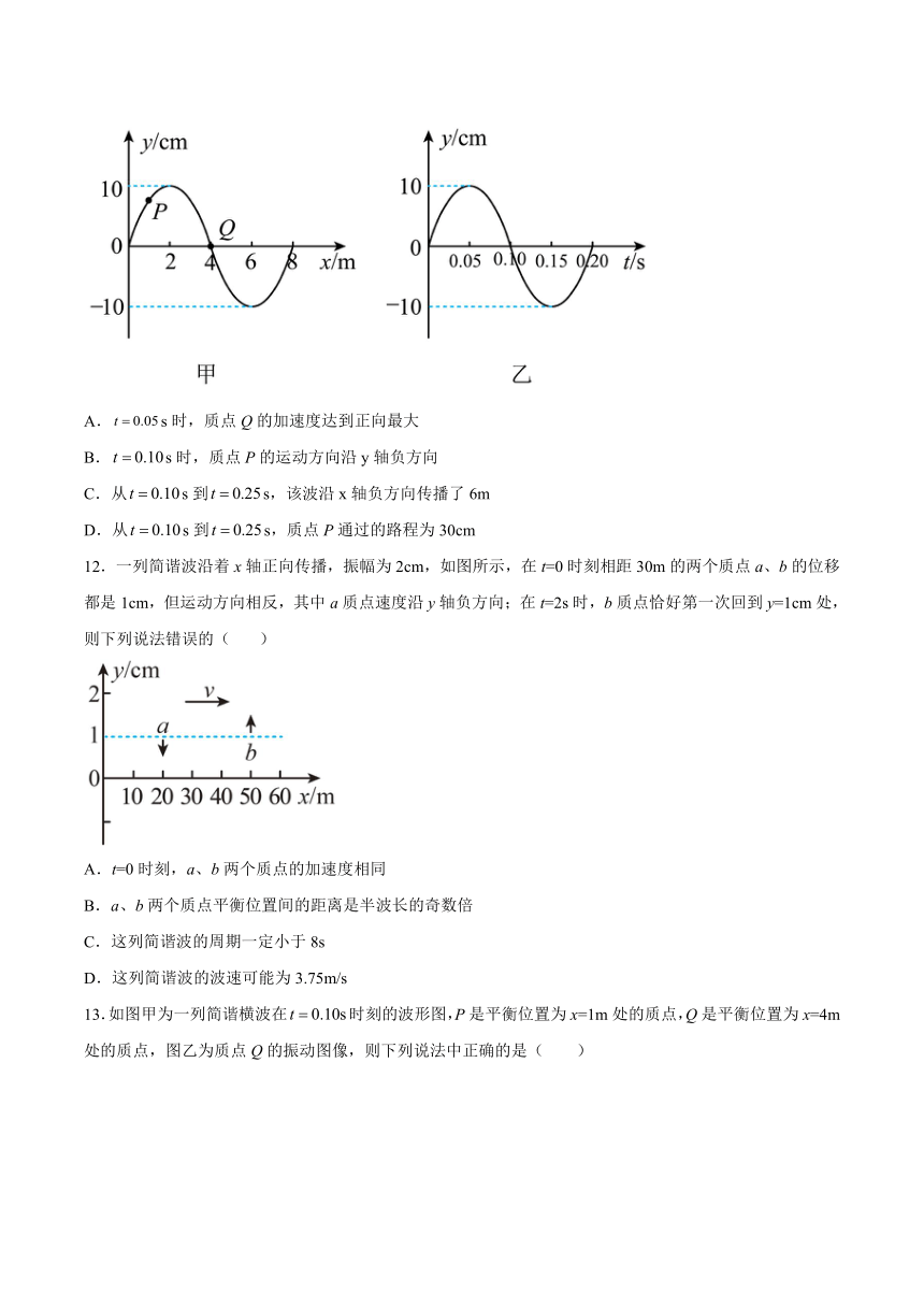 3.3机械波案例分析同步练习2021—2022学年高中物理沪教版（2019）选择性必修第一册（word版含答案）