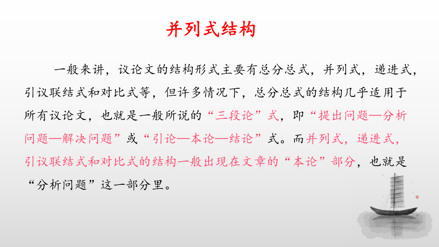 议论文写作系列之八：结构-2021届高考语文复习课件  99张