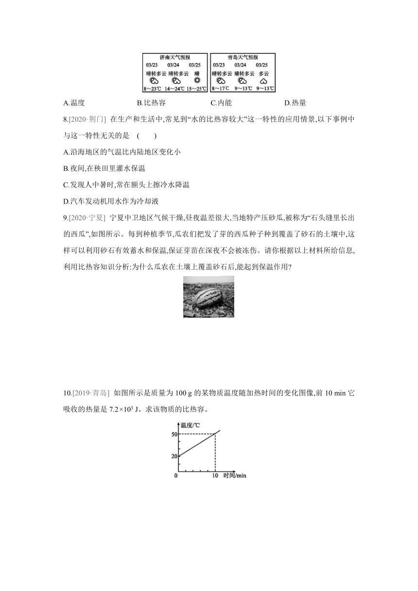 粤沪版物理九年级上册课课练：第12章  内能与热机  章末复习（含答案）