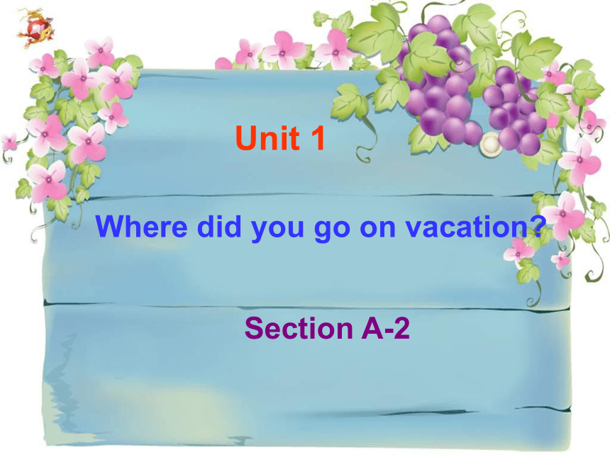 人教新目标版英语 八年级上 Unit 1 Where did you go on vacation? Section A Grammar-3c课件（13张PPT无素材）
