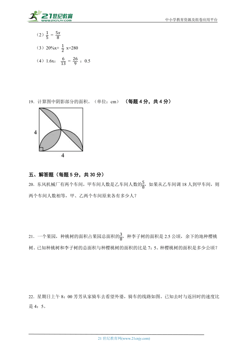 小升初模拟测试卷-小学数学六年级下册苏教版（含答案）