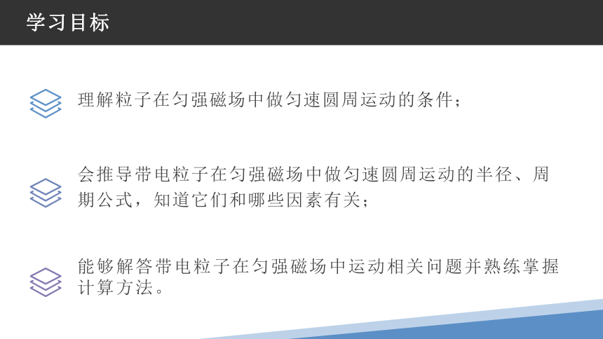 1.3 带电粒子在匀强磁场中的运动（37页课件）-2022-2023学年高二物理（人教版2019选择性必修第二册）