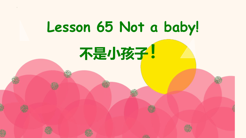 新概念英语第一册 Lesson 65 Not a baby 课件(共40张PPT)