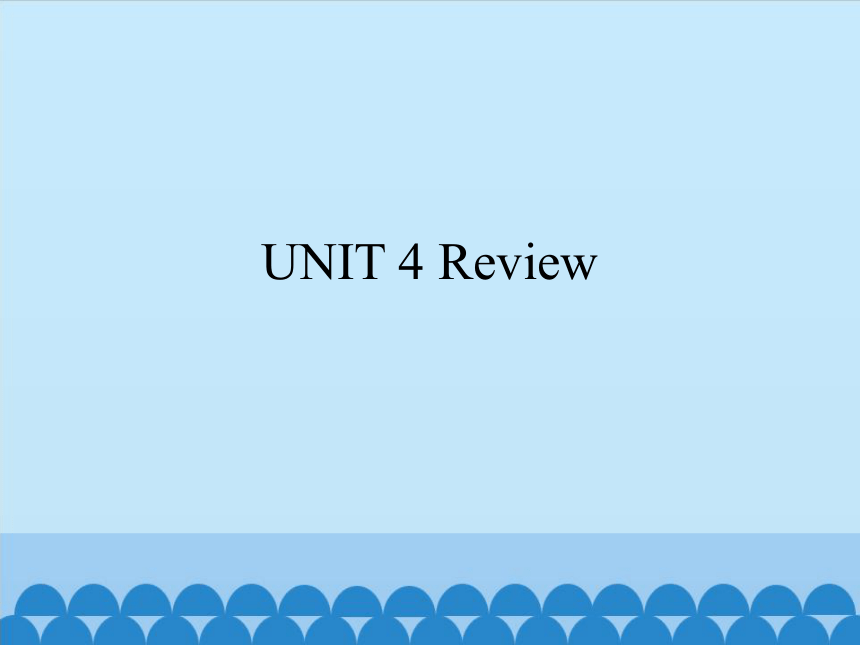 教科版（五四制）八年级上册 Unit 4   Review   课件(共11张PPT)