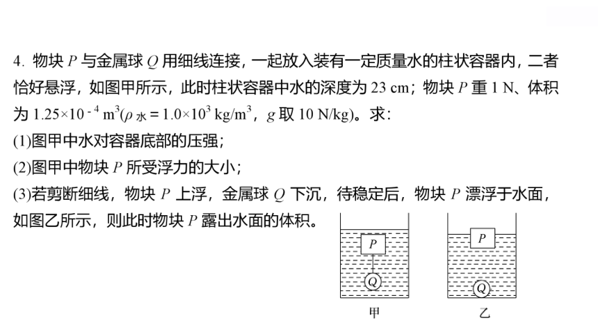 2022 物理 八年级下册专项培优练十一　 压强和浮力的综合计算 习题课件(共23张PPT)