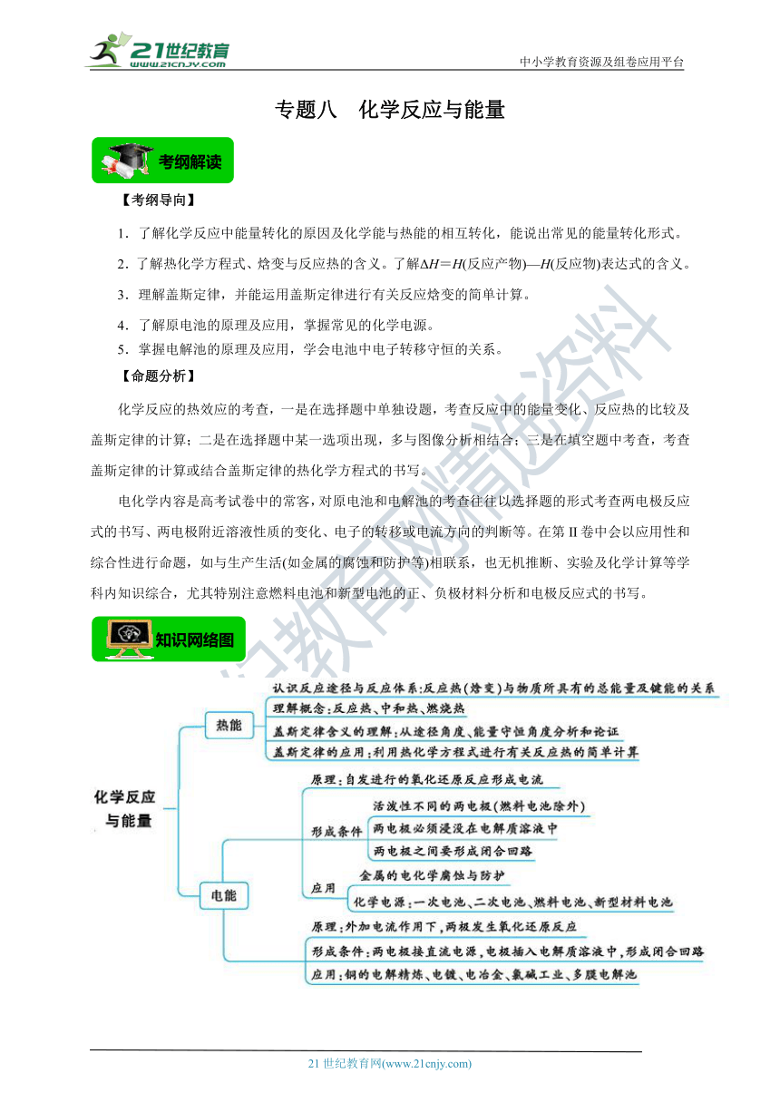 【高分攻略】2022高考化学二轮学案 查漏补缺 专题八 化学反应与能量（解析版）