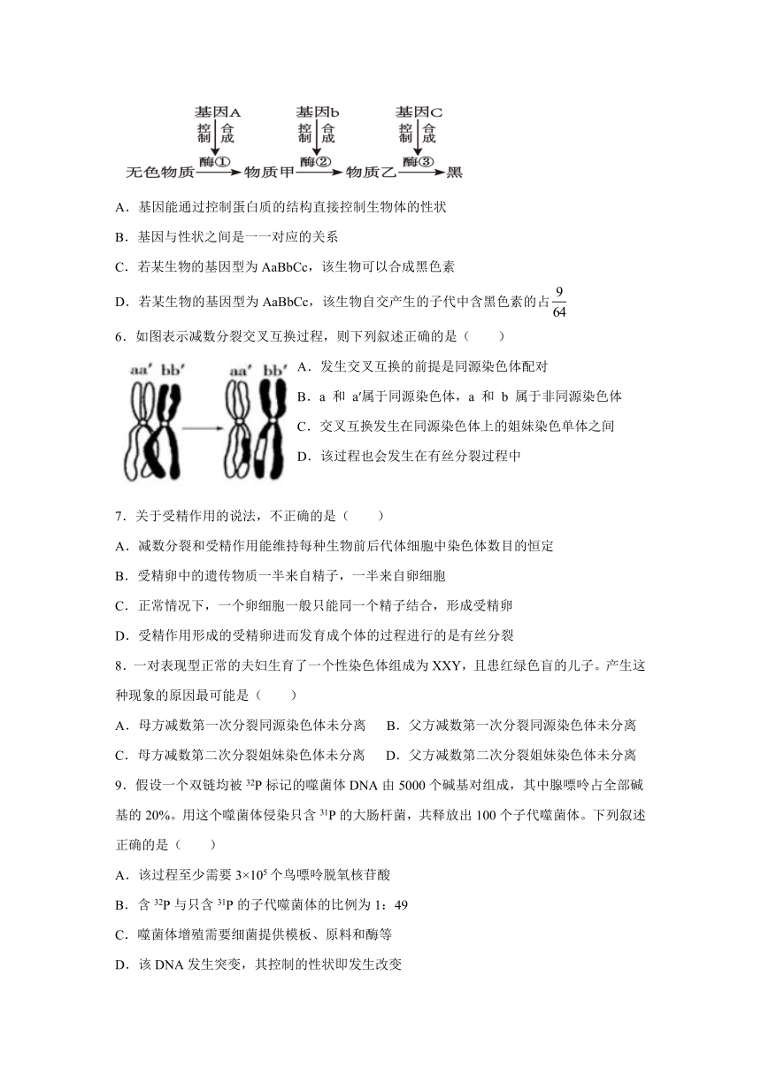 江苏省常州市武进区礼嘉高级中学2020-2021学年高一下学期期末质量调研生物试卷 Word版含答案