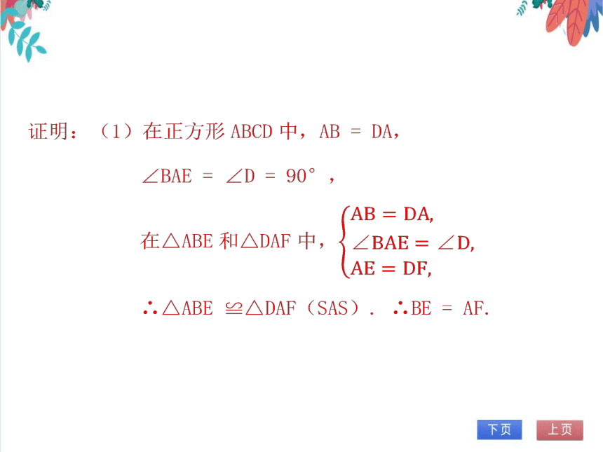 【北师大版】数学九(上) 1.3.1 正方形的性质 同步练习本（课件版）