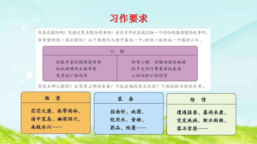 部编版五年级下册第六单元习作：神奇的探险之旅（课件）(共31张PPT)