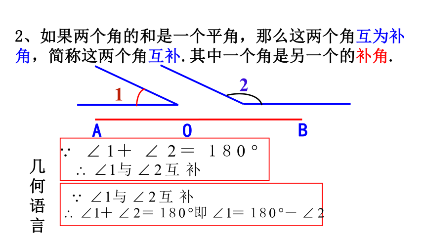 2022—2023学年浙教版七年级数学上册 6.8余角和补角　课件　(共14张PPT)