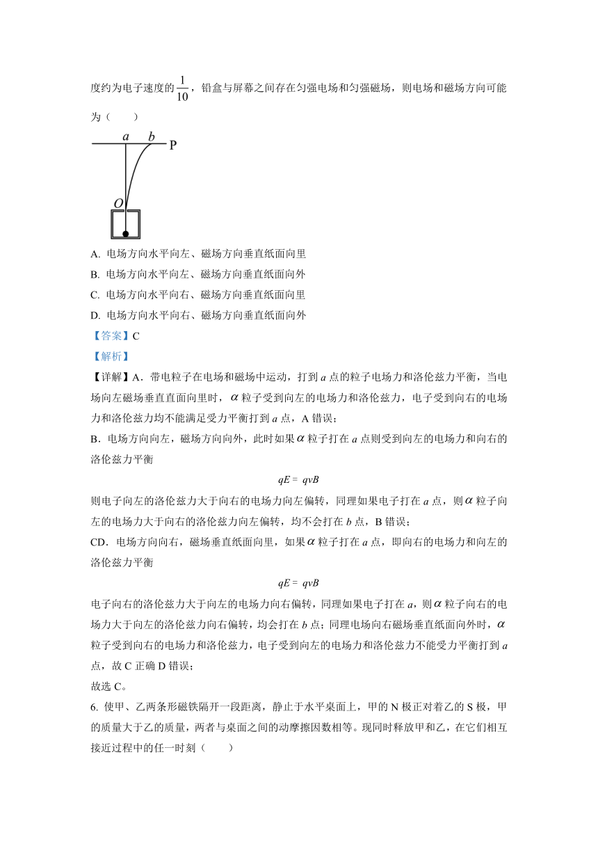 2023年新课标卷物理高考真题试卷（含解析）