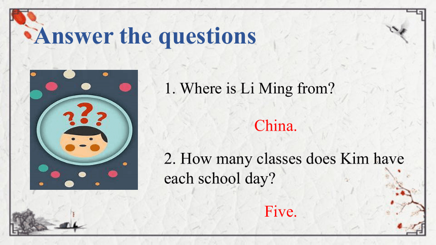 Unit 2 Lesson 8   Li Ming Meets Jenny’s Class课件（14张PPT)
