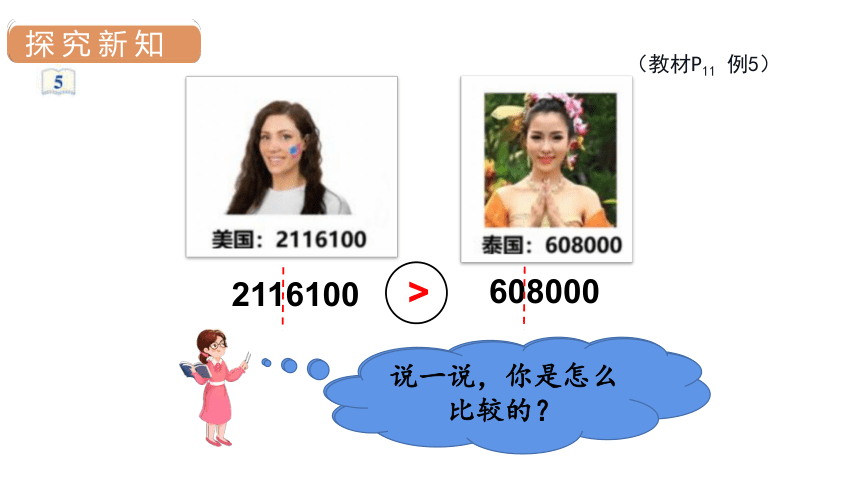 人教版 四年级数学上册1.4亿以内数的大小比较课件（14张PPT)