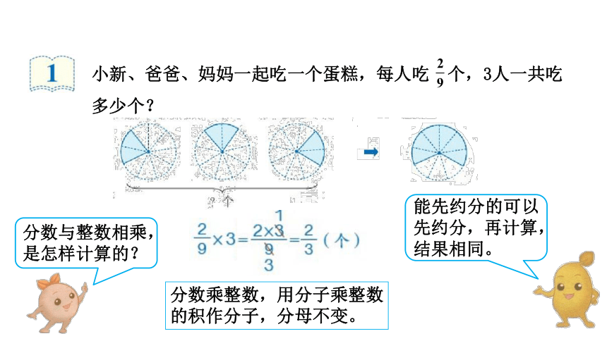 （2022秋季新教材）人教版 六年级上册1.1  分数乘整数课件（14张PPT)