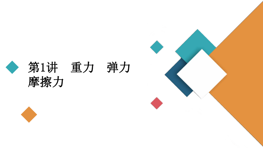 2021高三统考人教物理一轮（经典版）课件：第2章 第1讲　重力　弹力　摩擦力 91张PPT含答案