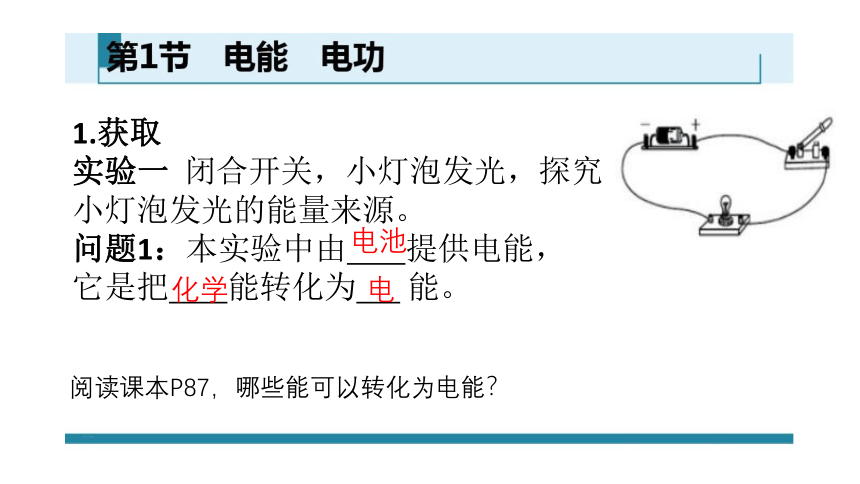 2021-2022学年人教版物理九年级第十八章  电功率第一节 电能 电功 课件(共32张PPT)