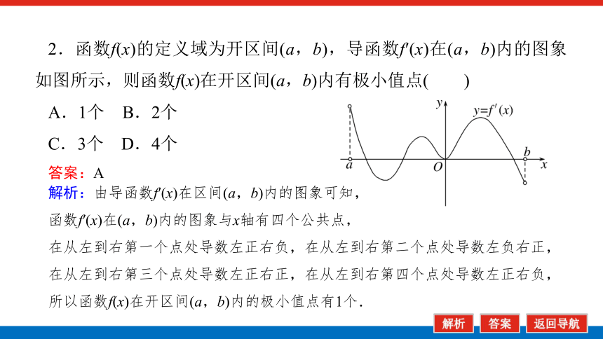 新湘教版高中数学选择性必修·第二册1.3.2函数的极值与导数 课件（共32张PPT）