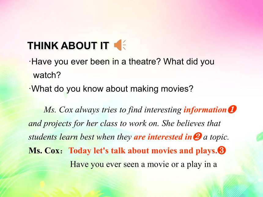 Unit 6 Movies and Theatre Lesson 31课件（共40张PPT)