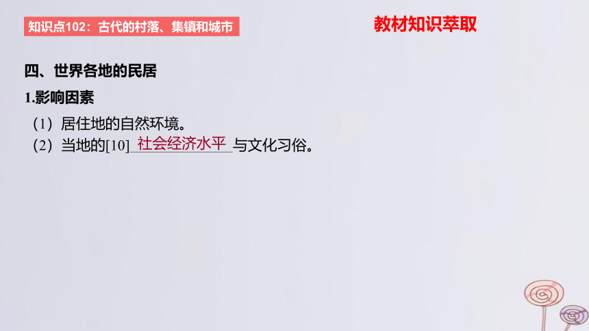 2024版高考历史一轮复习 教材基础练 第十五单元 经济与社会生活 第4节 村落城镇与居住环境 课件(共35张PPT)