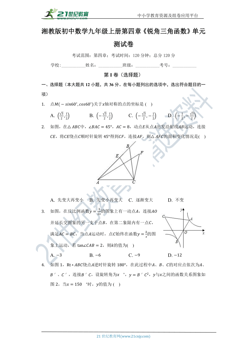 第四章《锐角三角函数》单元测试卷（困难）（含解析）