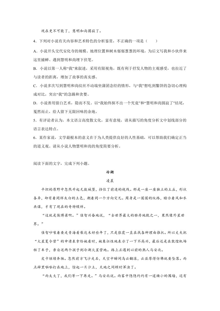 安徽高考语文文学类阅读训练题（含答案）