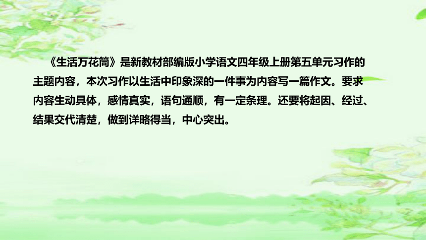 部编版语文四年级上册《习作：生活万花筒》说课课件(共36张PPT)