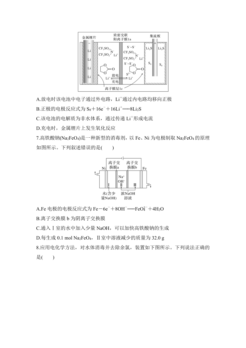 选择题突破六　电化学  专项特训（含解析）2024年高考化学二轮复习