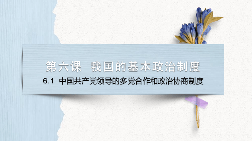 高中政治统编版必修三6.1中国共产党领导的多党合作和政治协商制度 课件（共45张ppt）