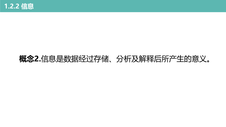 1.2 数据信息与知识 课件(共36张PPT)-2022—2023学年高中信息技术浙教版（2019）必修1